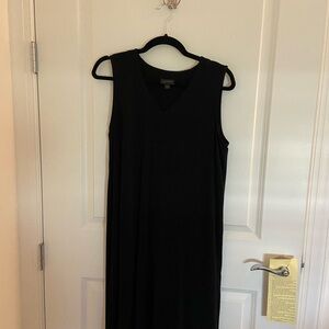 J. Jill Black Sleeveless Midi Dress
